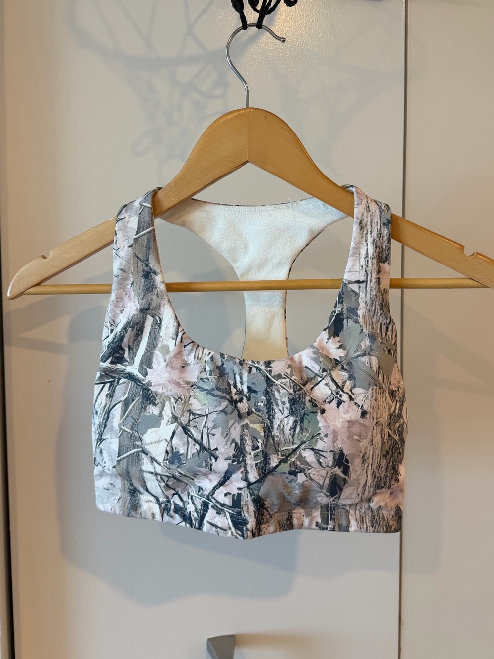Buffbunny Collection - Colorado Fleece  Sports Bra -Pink Gray Camo Racerback